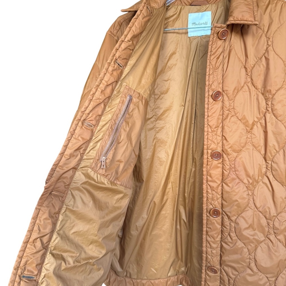 Madewell Plus Airpuff Burnt Orange Shirt-Jacket Sz 1X - Picture 5 of 8